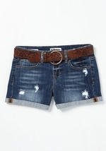 Canoes Flash Denim Shorts in Mid Wash by Dollhouse