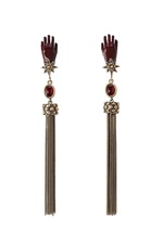 Earrings with Tassels and Stones by Roberto Cavalli