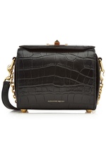 Embossed Leather Shoulder Bag by Alexander McQueen