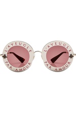 L'Aveugle Par Amour Round Sunglasses by Gucci