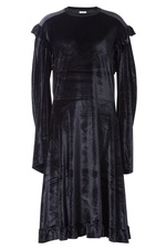 Velvet Dress with Ruffles by Vetements