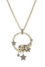 Embellished Necklace with Tiger Motif by Roberto Cavalli