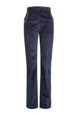 Corduroy Pants with Leather Trim by Nina Ricci