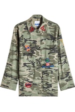 Military Patch Camouflage Cotton Jacket by SJYP