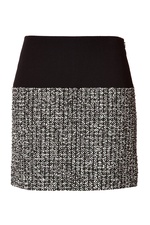 Wool-Cotton Skirt with Tweed Panel by Bouchra Jarrar