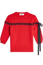 Cashmere Pullover with Ribbon Detail by Fendi