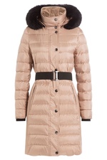 Quilted Down Coat with Fox Fur Collar by Burberry