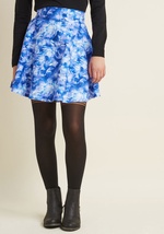 Playful Feeling Cotton Skater Skirt by Retrolicious