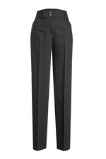 Wide-Leg Straight Pants with Wool by Jil Sander Navy