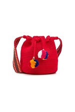 Mini Bucket Bag with Pompoms by Soraya Hennessy