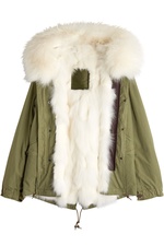 Cotton Parka Jacket with Raccoon Fur by Mr & Mrs Italy