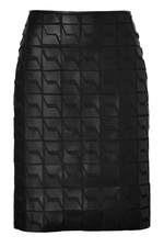 Leather/Silk Chiffon Pencil Skirt by Fendi