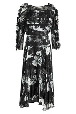 Ermin Printed Dress with Silk Chiffon by Preen by Thornton Bregazzi