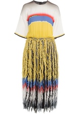 Fringed Silk Dress by Marco de Vincenzo