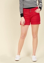 Cuff Stuff Shorts in Apple by Boom Boom Jeans