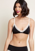 Upon slipping into this black bralette, you're prepared to indulge by 4354BR