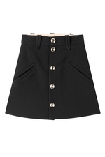 Button Front Wool Mini Skirt by Chloe