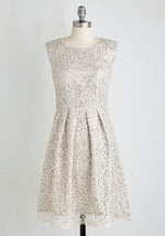 Fun One Like You Lace Dress in Silver by Decode 1.8