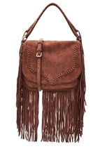 Suede Shoulder Bag with Fringe by Polo Ralph Lauren