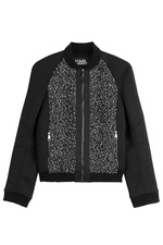 Bomber Jacket with Textured Panels by Karl Lagerfeld