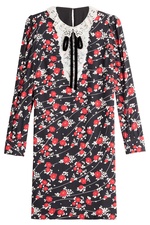 Printed Dress with Lace Collar by The Kooples