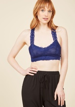 After an invigorating morning practice, you change into this periwinkle bralette, which keeps you child's-pose-chill by 