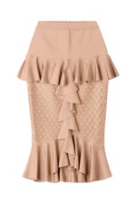 Knit Skirt with Ruffles by Balmain