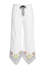 Cropped Cotton Pants with Embroidery by See by Chloe