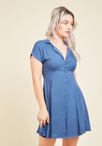 House Show Hostess A-Line Dress in Dusk by Moon Collection