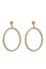 18K Gold Gitane Sparkly Oval Earrings by Carolina Bucci