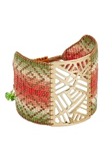 Bead Embellished Cuff Bracelet by Mishky