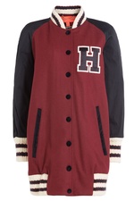 Long Wool Varsity Jacket by Hilfiger Collection