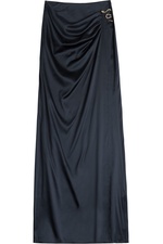 Silk Maxi Skirt with Snake Embellishment by Roberto Cavalli