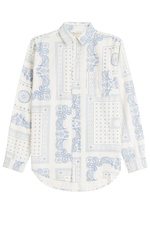 Paisley Print Cotton Shirt by Current/Elliott