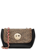 Happy Chain Leather and Calf Hair Shoulder Bag by Hill & Friends