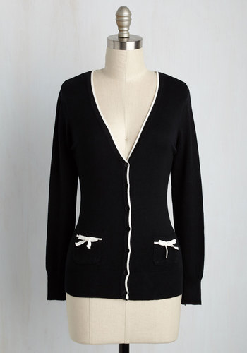 Flawlessly Polished Cardigan in Black by Dreamers by Debut