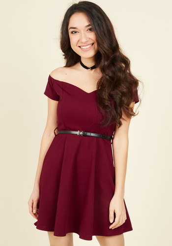 It's Bright Alright A-Line Dress in Merlot by Celine/Sinjin Enterprises, Inc