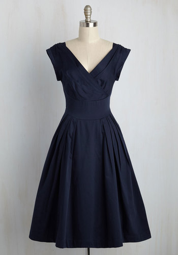 Keener Postures Midi Dress in Navy by Emily and Fin LTD