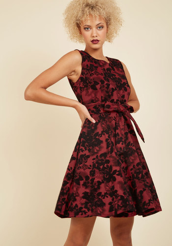 Girls Meets Twirl Dress in Crimson Bloom by Ixia