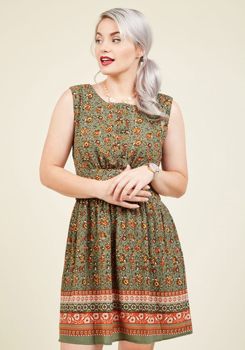 Next Up, Nashville A-Line Dress in Sage Bouquet by Ixia