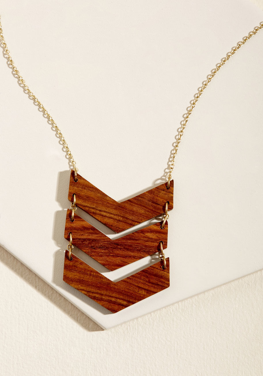  - From here on out, it's this wooden necklace by Mata Traders that'll make regular appearances