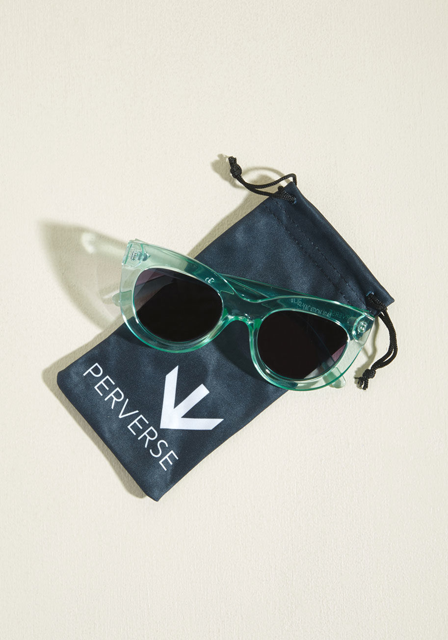  - Your day will be beginning-to-end baller with these transparent mint shades from PERVERSE sunglasses resting on your nose! Even if you experience a lull