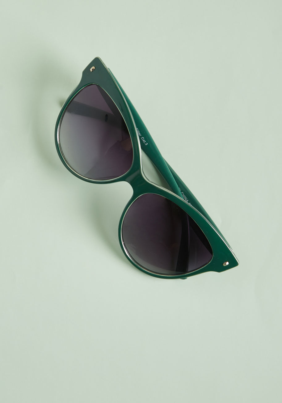 88235 - Propping your green sunglasses atop your head, you scan the ice cream shop&rsquo;s list of flavors. You appreciate life&rsquo;s simple things - as evidenced by the classic cat-eye silhouette of these sleek shades - so you order a scoop before heading back