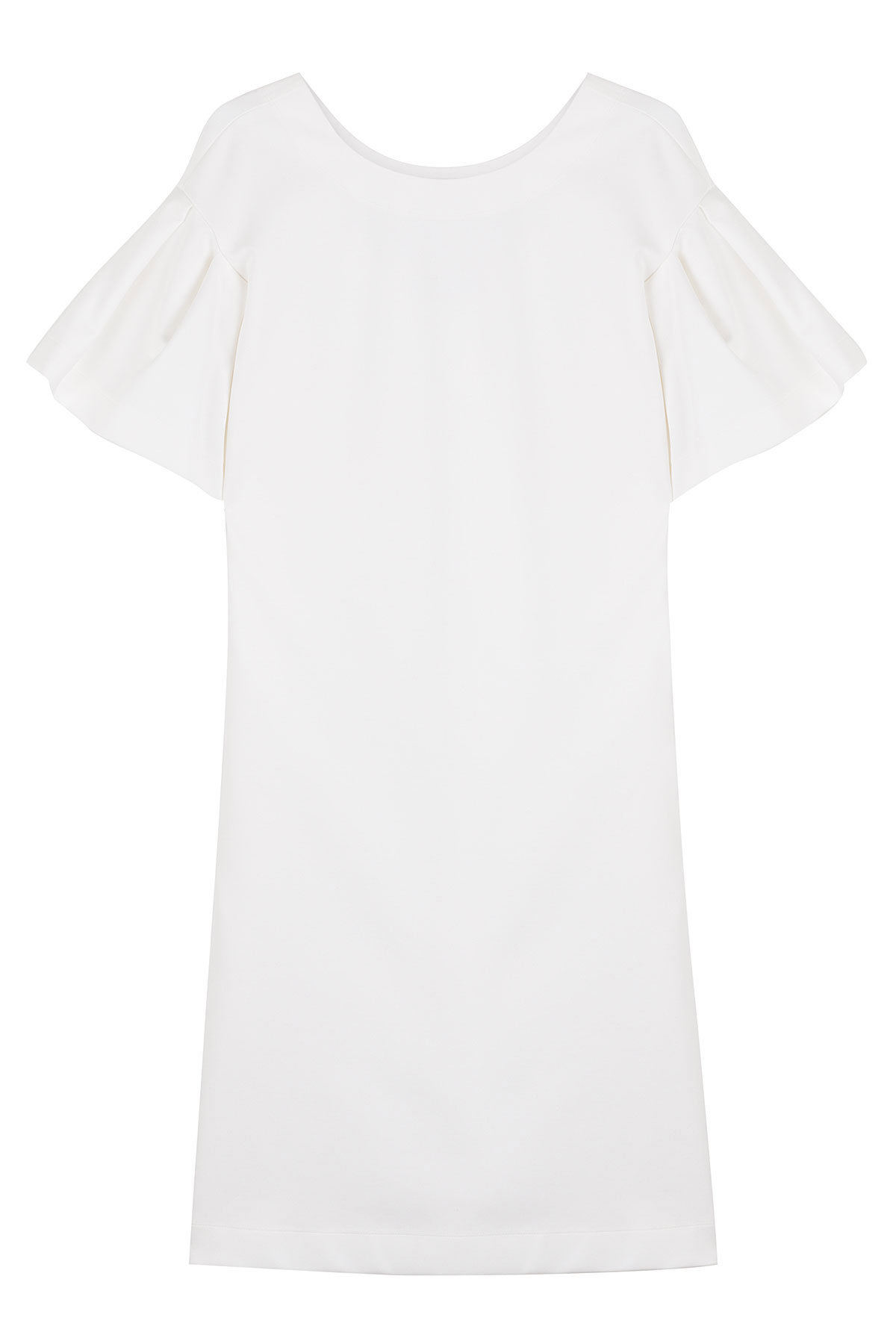 Cotton Dress with Ruffled Sleeves by Agnona