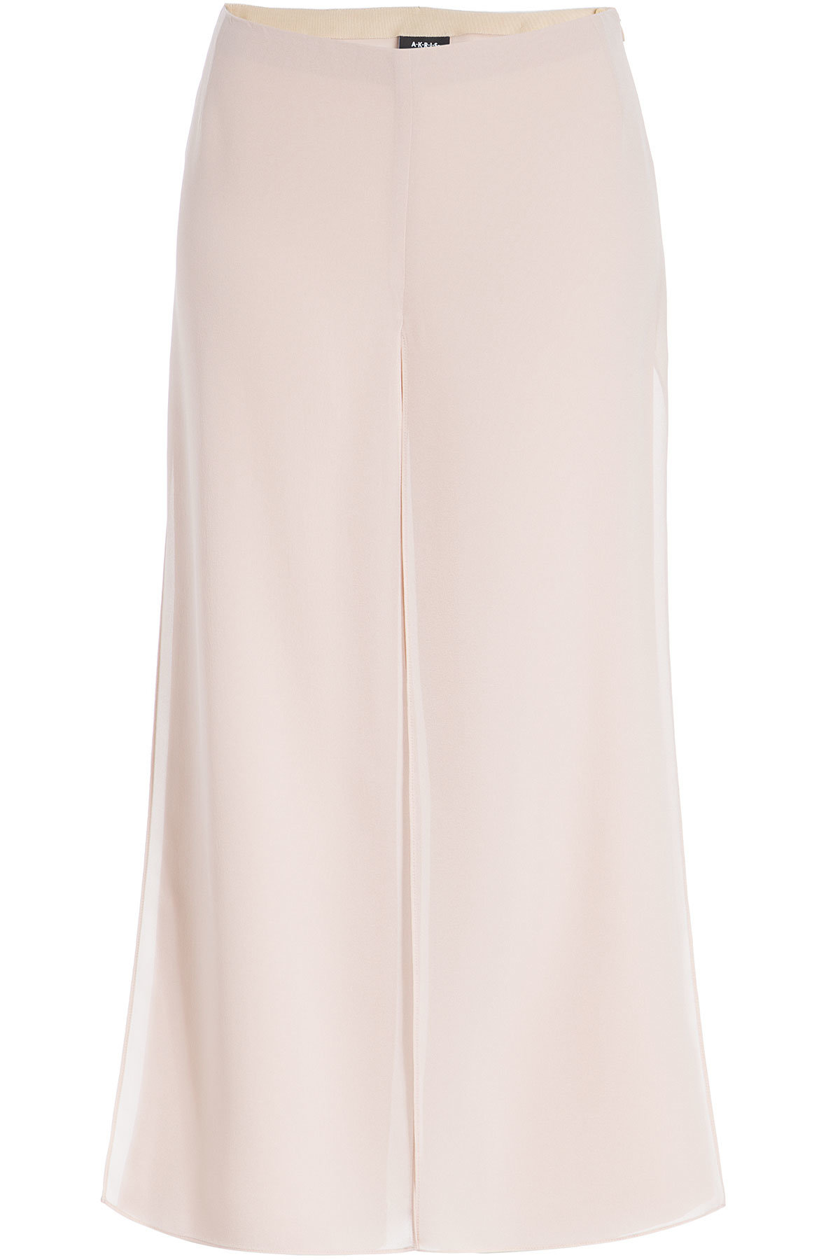 Wide-Leg Cropped Silk Trousers by Akris