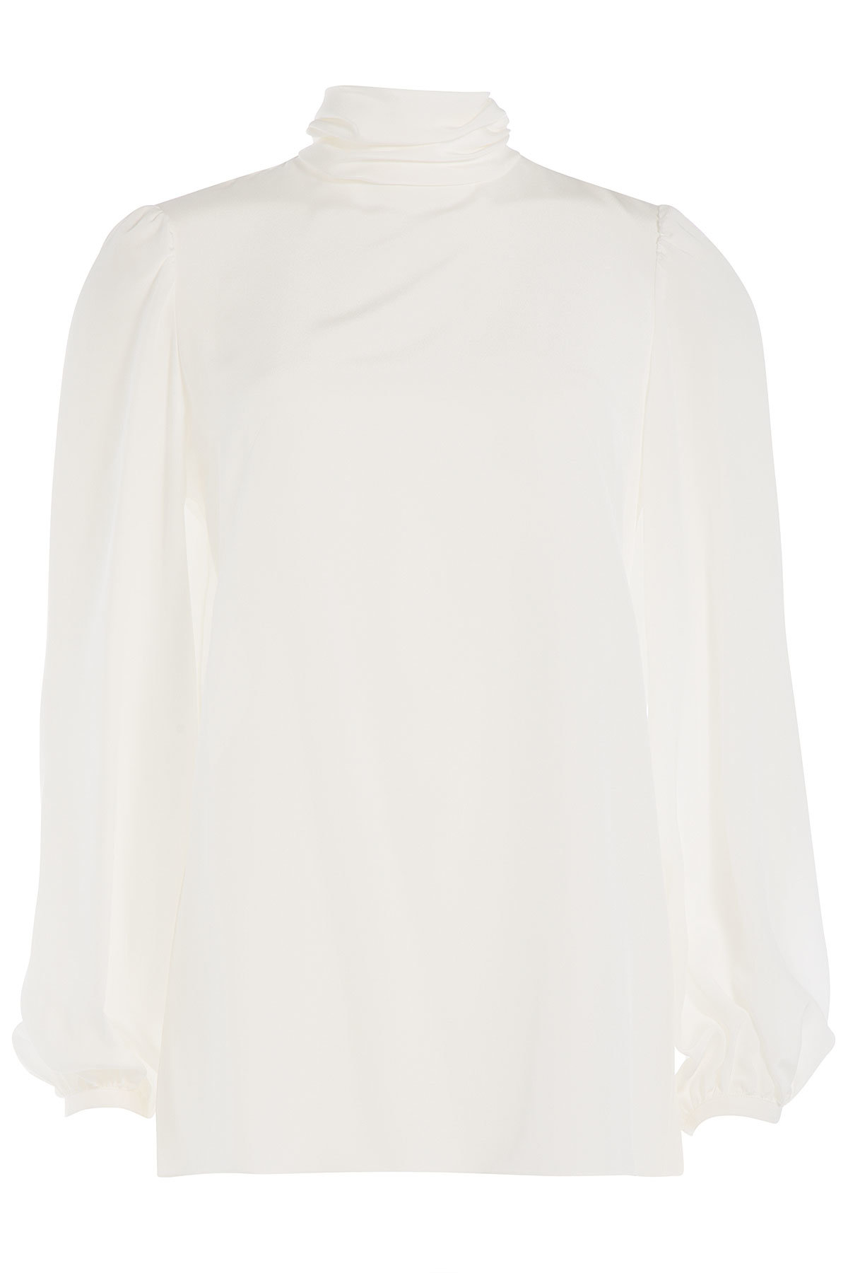 Draped Silk Blouse with Bow by Alexander McQueen