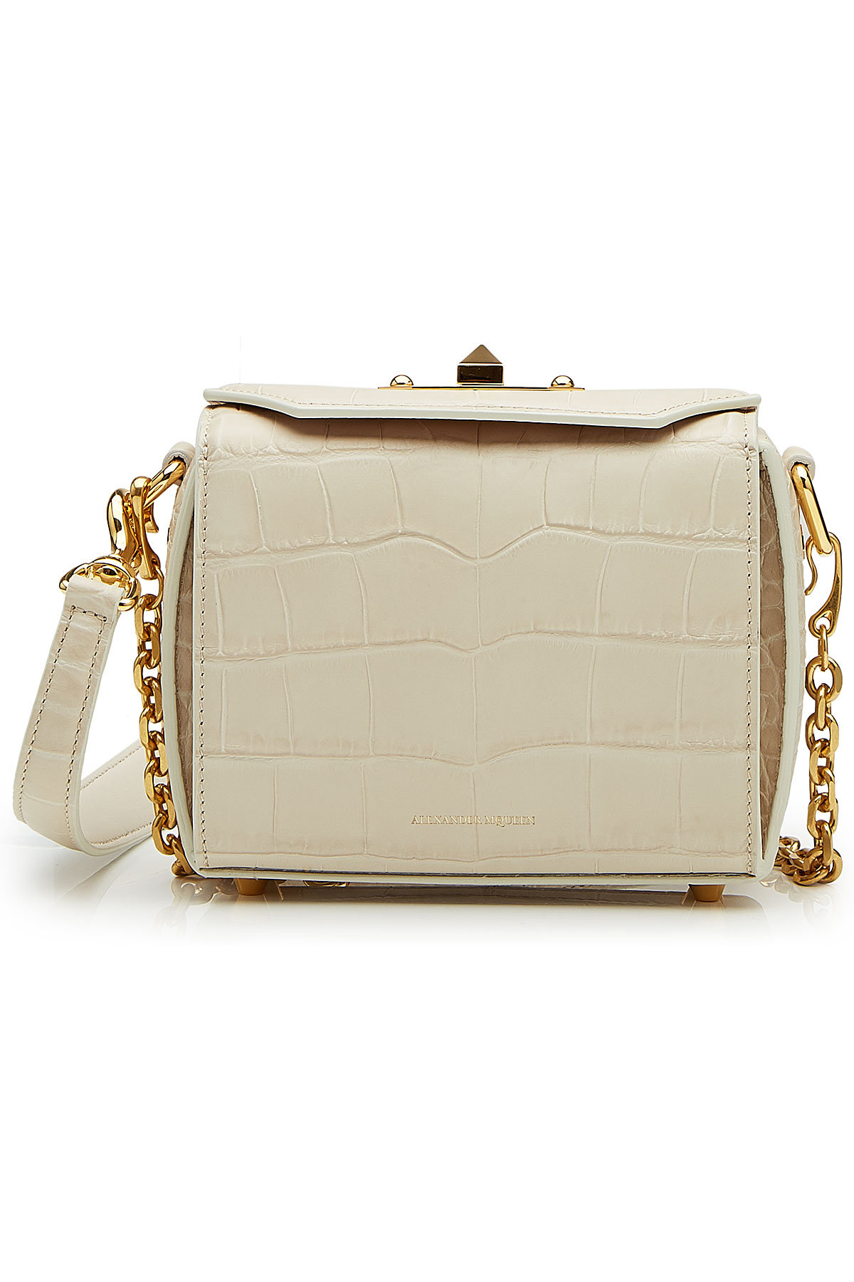 Embossed Leather Shoulder Bag by Alexander McQueen