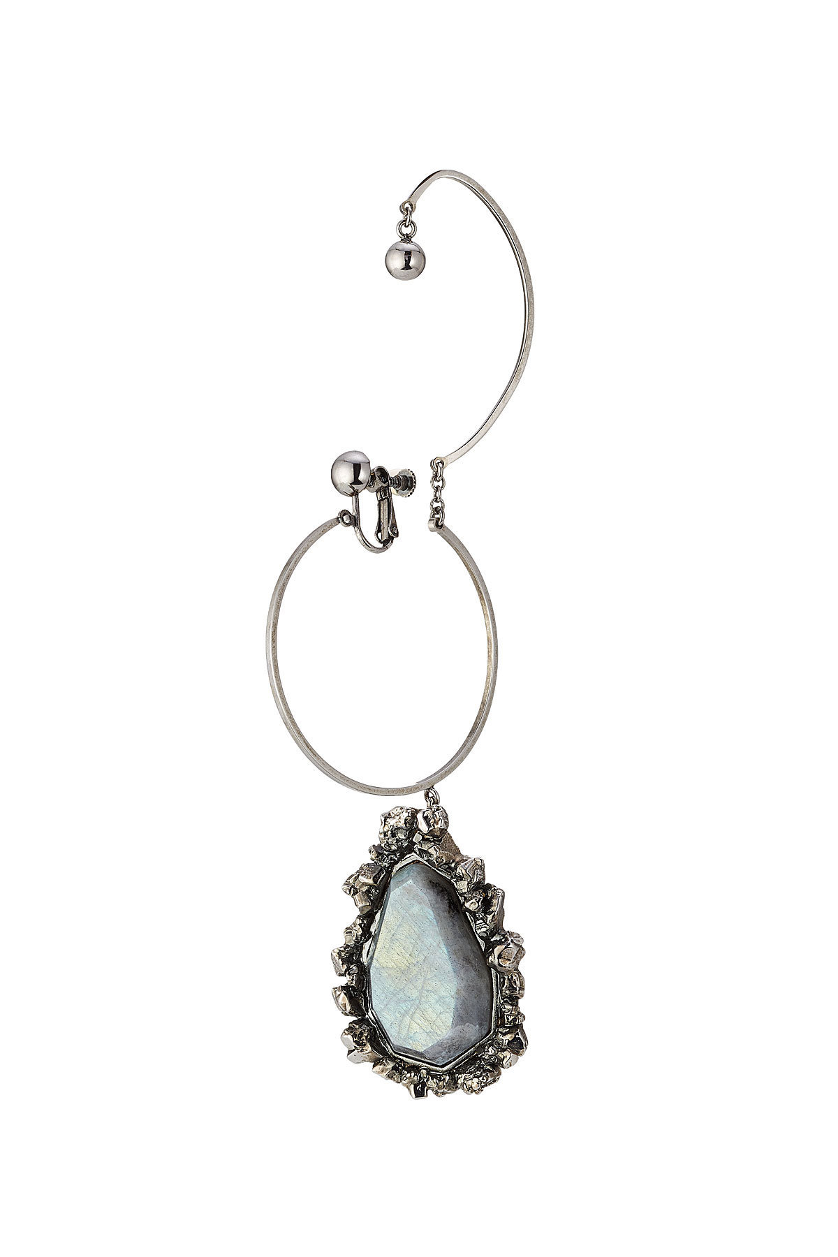 Alexander McQueen - Hoop Earring with Pyrite