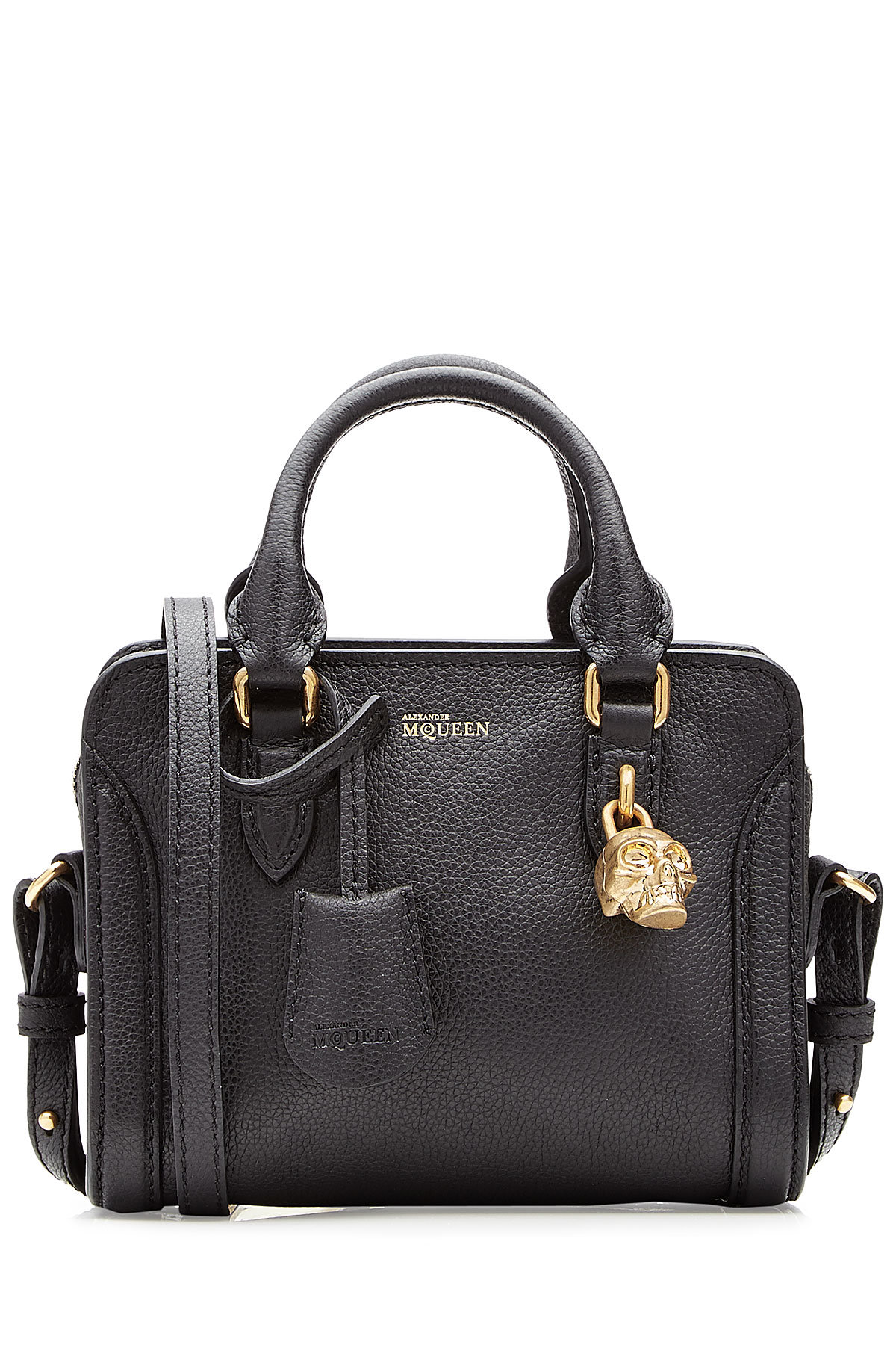 Mini Padlock Leather Shoulder Bag by Alexander McQueen