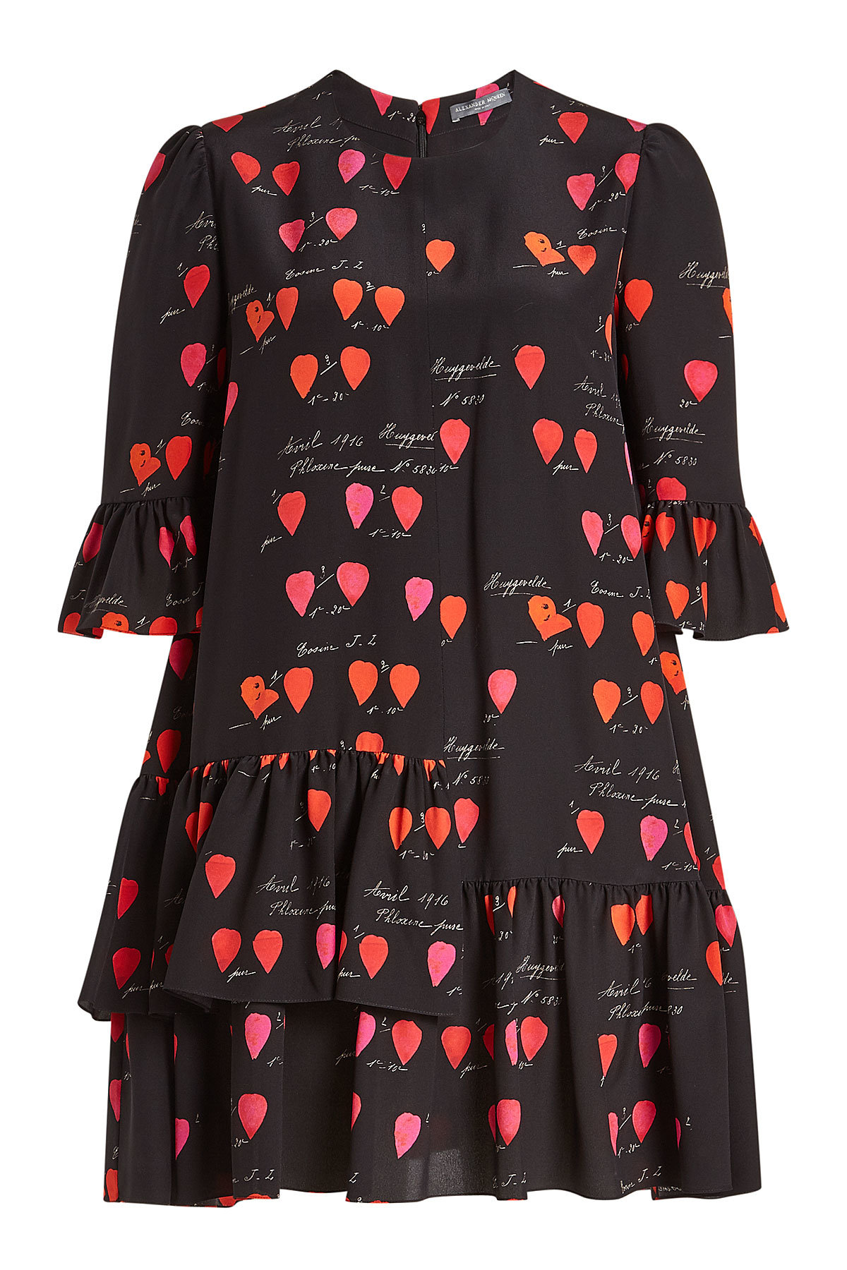 Alexander McQueen - Petal Print Silk Dress